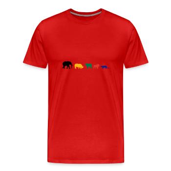 Big Five Africa Safari - T-shirt bio Premium Homme - rouge - Devant - Damien (186cm)