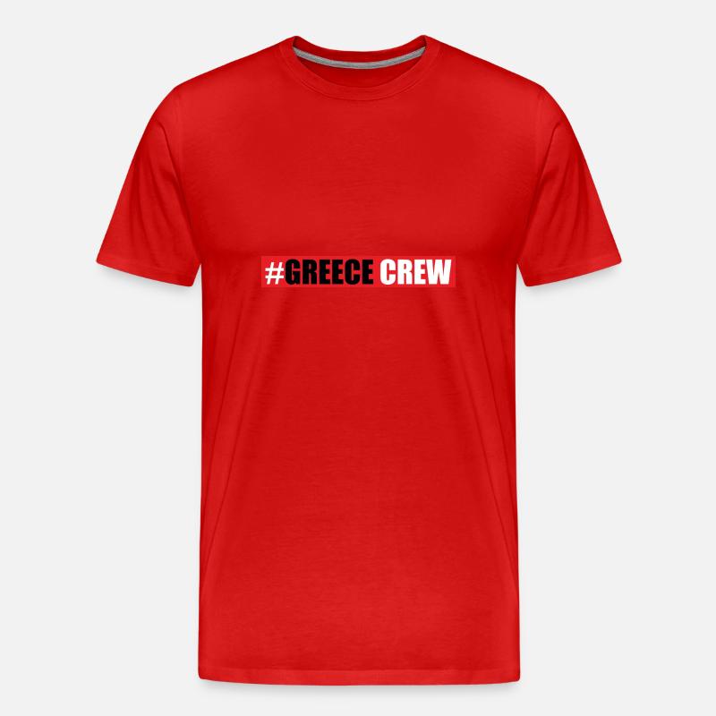 Greece Crew - Männer Premium Bio T-Shirt - Rot