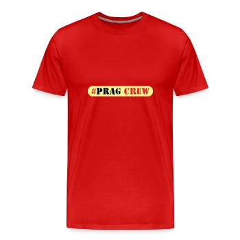Prague Équipage - T-shirt bio Premium Homme - rouge - Devant - Damien (186cm)