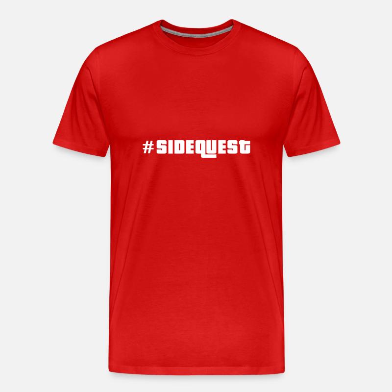sidequest - Männer Premium Bio T-Shirt - Rot