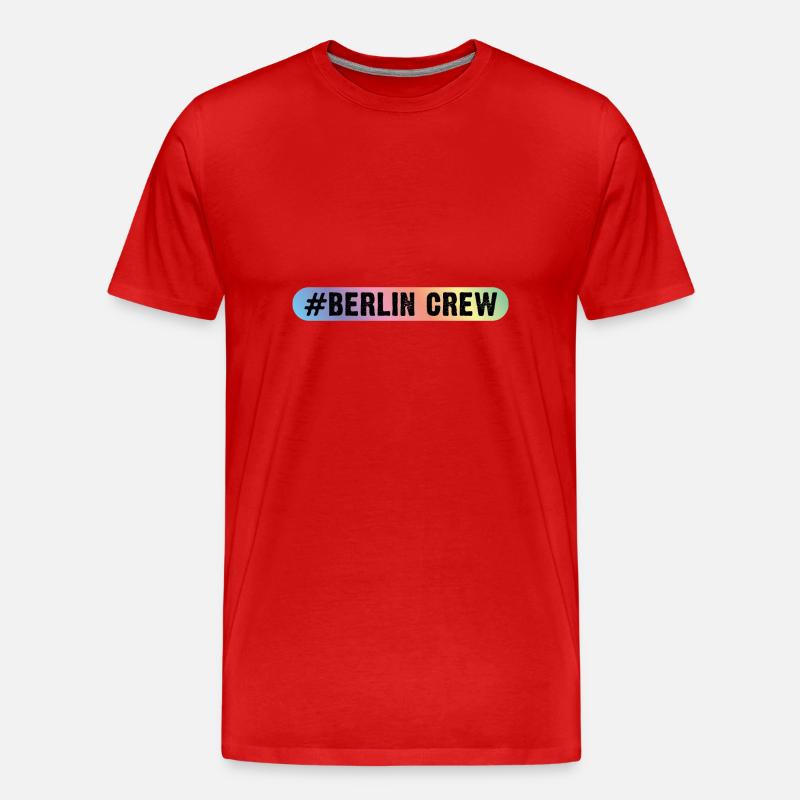 Berlin Crew - Männer Premium Bio T-Shirt - Rot