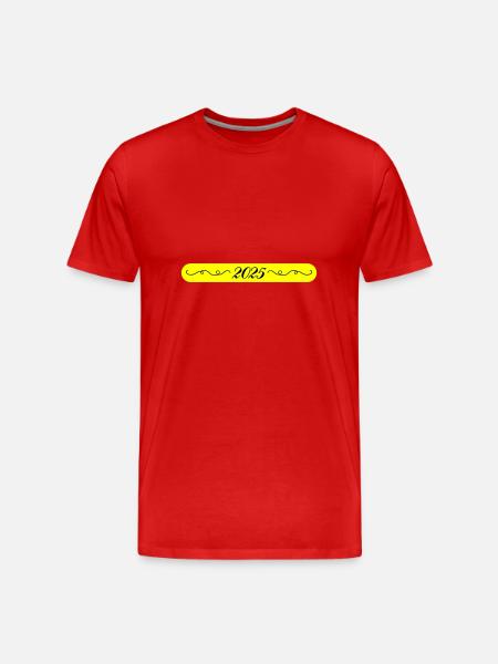 2025 Year Ornament - Men's Premium Organic T-Shirt - red
