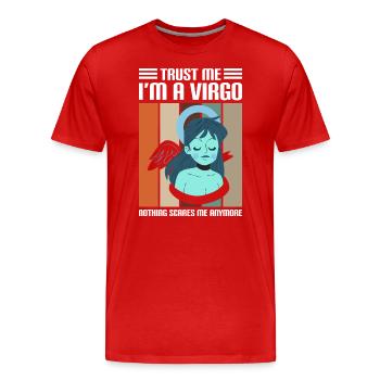 Horoscope Astrologie Élément - T-shirt bio Premium Homme - rouge - Devant - Damien (186cm)