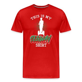 Scooter Riding Fun Activities - Men's Premium Organic T-Shirt - red - Front - Damien (186cm)