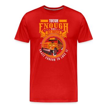 Bus professionnel Autocar - T-shirt bio Premium Homme - rouge - Devant - Damien (186cm)