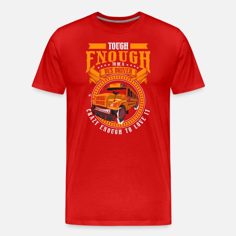 Bus Beruf Reisebus - Männer Premium Bio T-Shirt - Rot