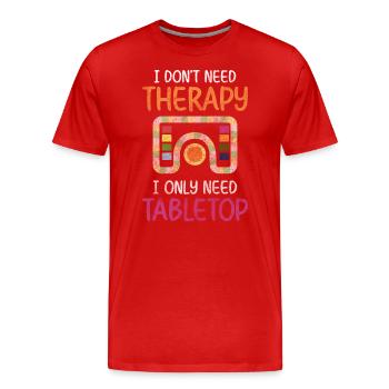 Games Board Game Player - Men's Premium Organic T-Shirt - red - Front - Damien (186cm)