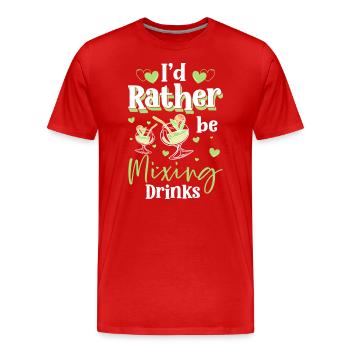 Bartender Alcohol Mixer - Men's Premium Organic T-Shirt - red - Front - Damien (186cm)