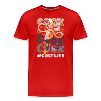 Chef Chef Culinary Art Taste - Men's Premium Organic T-Shirt - red - Front - Damien (186cm)