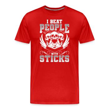 Billard Billardkugel Hobby Gewinn - Männer Premium Bio T-Shirt - Rot - Vorne - Damien (186cm)