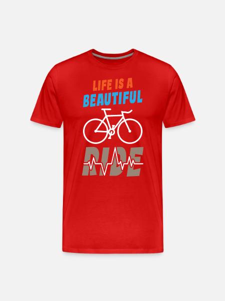 Life is Beautiful Ride - Men's Premium Organic T-Shirt - red