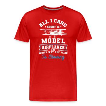 Maquette d’avion Pilote d’avion Maquette - T-shirt bio Premium Homme - rouge - Devant - Damien (186cm)