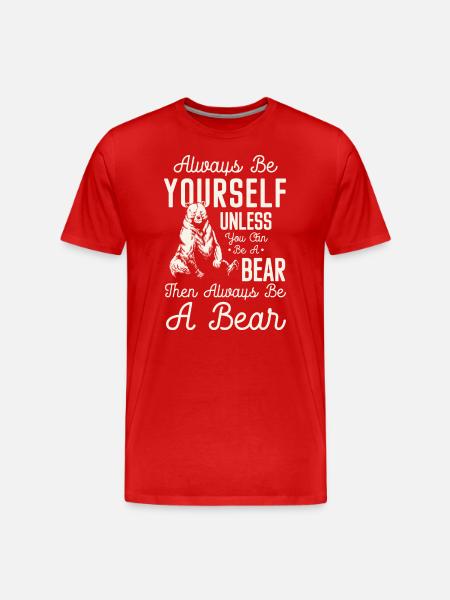 Wild Bearskin Zodiac Signs - Men's Premium Organic T-Shirt - red