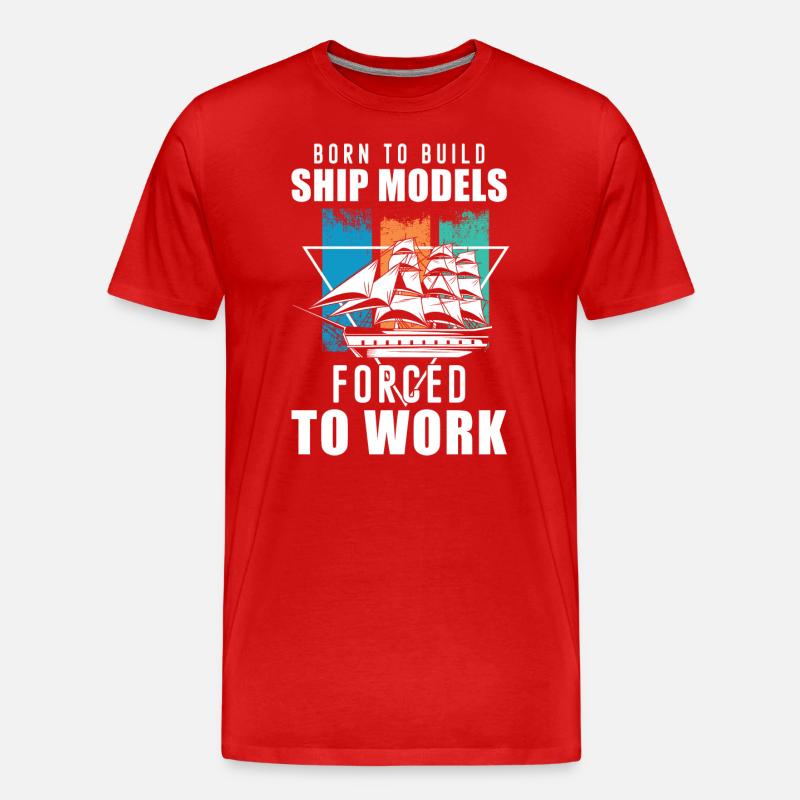 Modélisme Eau Rc Navire - T-shirt bio Premium Homme - rouge