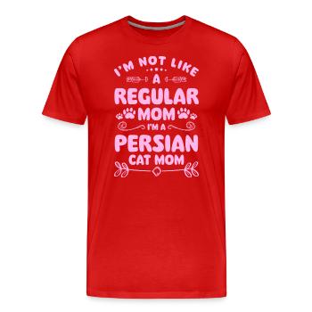 Perser Katze Katzenfreund - Männer Premium Bio T-Shirt - Rot - Vorne - Damien (186cm)