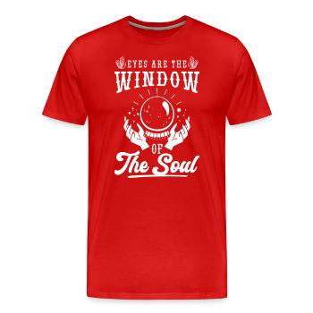 Rêver, souhaiter le bonheur - T-shirt bio Premium Homme - rouge - Devant - Damien (186cm)