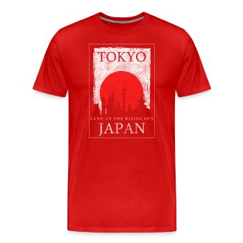 Tokio Traumreise Samurai Japanisch - Männer Premium Bio T-Shirt - Rot - Vorne - Damien (186cm)