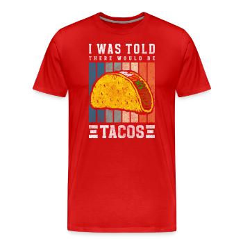 Tacos Célébration Chili - T-shirt bio Premium Homme - rouge - Devant - Damien (186cm)