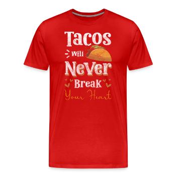 Célébrations espagnoles de tacos - T-shirt bio Premium Homme - rouge - Devant - Damien (186cm)
