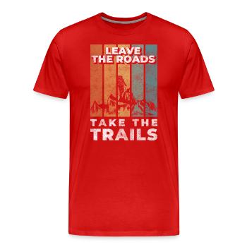 Climbers Hikers Hobby Climbing Wall - Men's Premium Organic T-Shirt - red - Front - Damien (186cm)