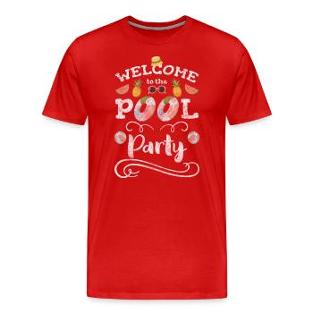 Schwimmen Schwimmbecken Sportler Tauchen - Männer Premium Bio T-Shirt - Rot - Vorne - Damien (186cm)