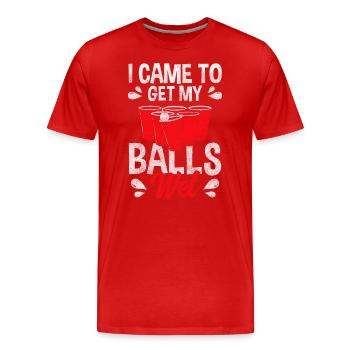 Pong Winner Fun - T-shirt bio Premium Homme - rouge - Devant - Damien (186cm)
