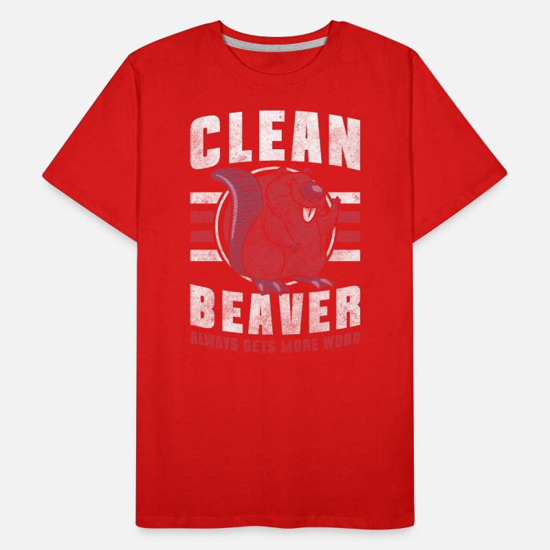 Barrage de rongeurs Canada Queue de castor T-shirt bio Premium Homme