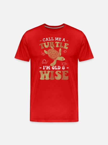 Turtle Sea Sea Creatures - Men's Premium Organic T-Shirt - red