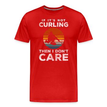 Patinoire des joueurs de curling - T-shirt bio Premium Homme - rouge - Devant - Damien (186cm)