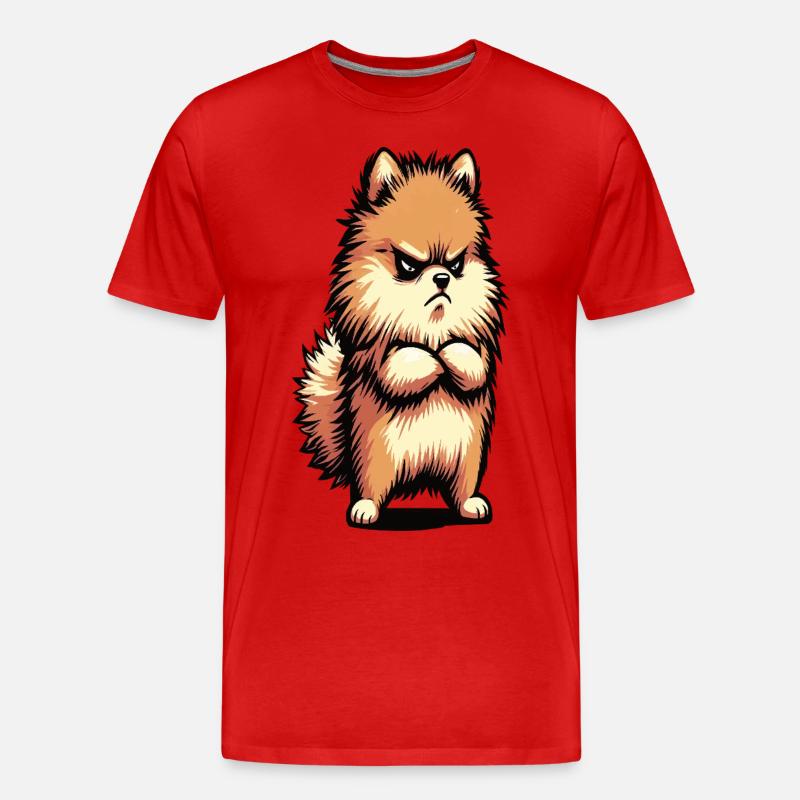Zwergspitz Zwergspitze Zwerspitzhalter Spitz - Männer Premium Bio T-Shirt - Rot