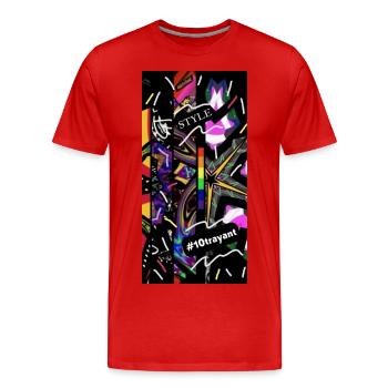 Style 4000 - T-shirt bio Premium Homme - rouge - Devant - Damien (186cm)