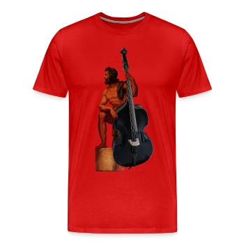 artrock 2 - T-shirt bio Premium Homme - rouge - Devant - Damien (186cm)