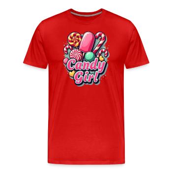 Candy and Girl Candy Lover Carnival - Men's Premium Organic T-Shirt - red - Front - Damien (186cm)