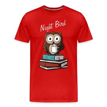 Night Bird - T-shirt bio Premium Homme - rouge - Devant - Damien (186cm)
