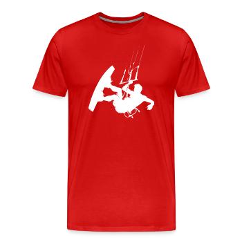 Kitesurf Kitesurf Femme Kitesurf Kitesurf Kitesurfer - T-shirt bio Premium Homme - rouge - Devant - Damien (186cm)