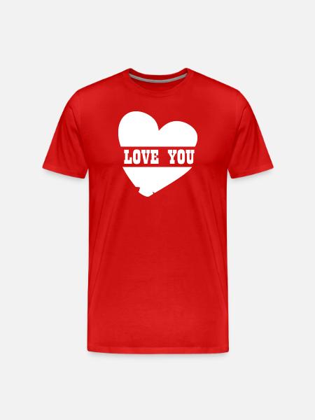LOVE YOU - Men's Premium Organic T-Shirt - red