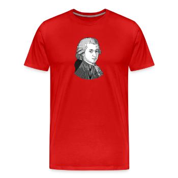 Wolfgang Amadeus Mozart - T-shirt bio Premium Homme - rouge - Devant - Damien (186cm)