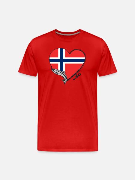 Angler's heart - Men's Premium Organic T-Shirt - red