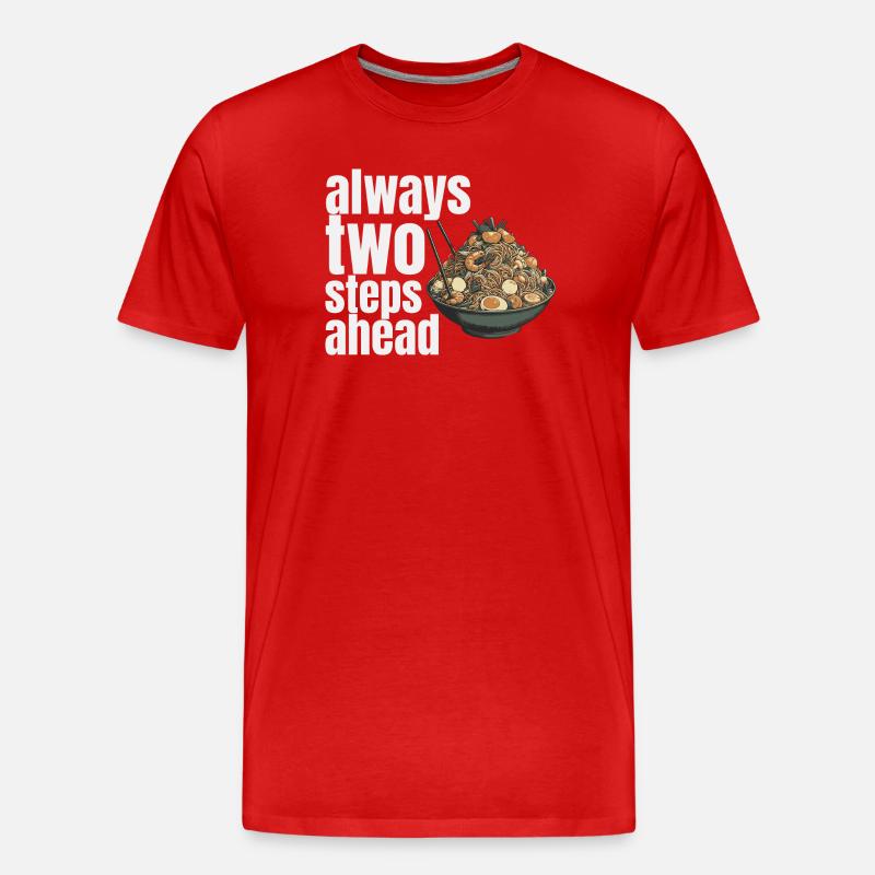 always two steps ahead - Männer Premium Bio T-Shirt - Rot