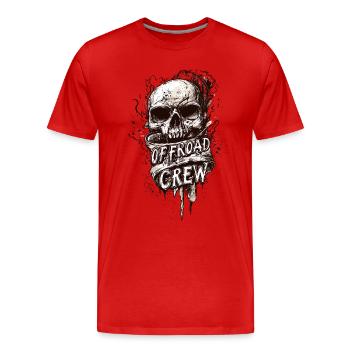 Offroad 4x4 Crew Team Off Road Skull - Männer Premium Bio T-Shirt - Rot - Vorne - Damien (186cm)