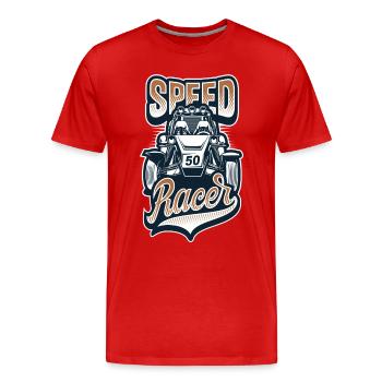 Autorennen - Rennwagen - Sportwagen - Männer Premium Bio T-Shirt - Rot - Vorne - Damien (186cm)