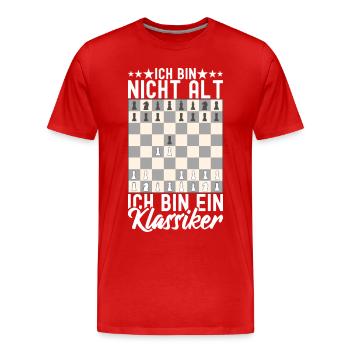 Schach Schachspieler - Männer Premium Bio T-Shirt - Rot - Vorne - Damien (186cm)