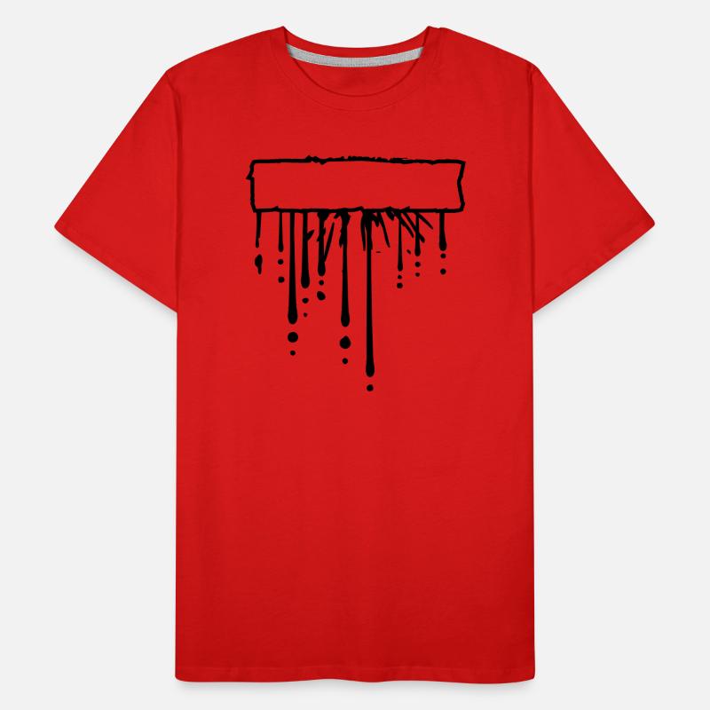 Text field sign frame drop graffiti splashes Men's Premium Organic T-Shirt