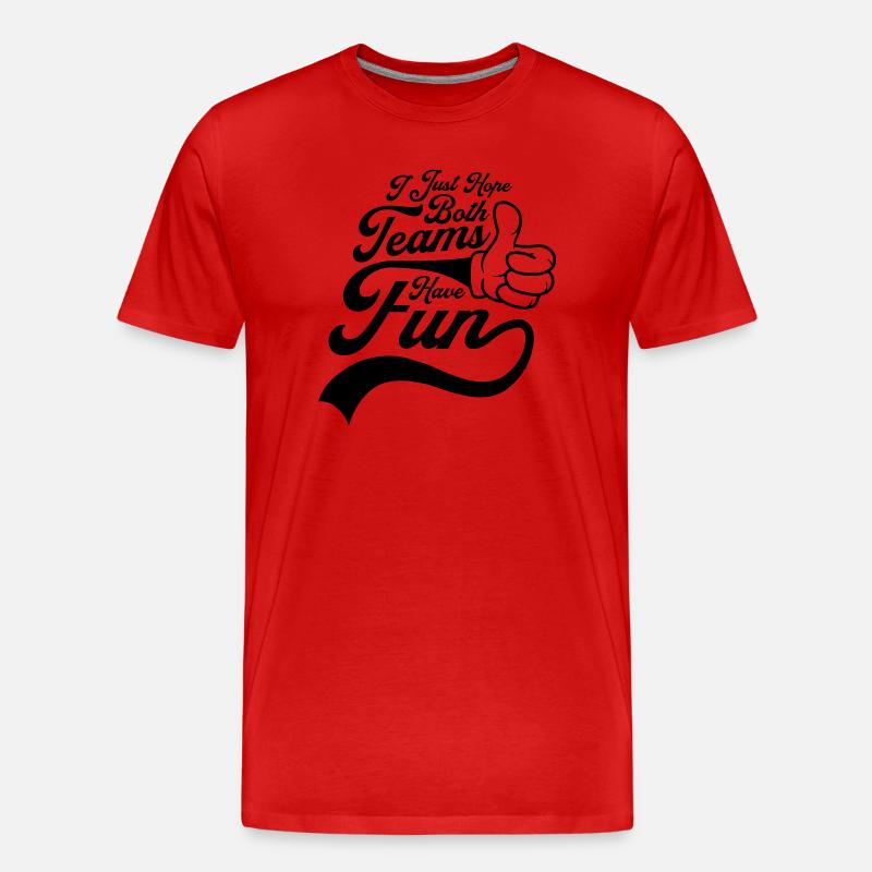 Both Teams Have Fun - Männer Premium Bio T-Shirt - Rot