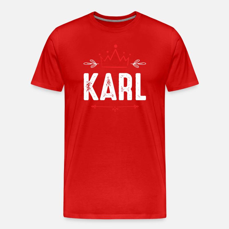 Karl - Männer Premium Bio T-Shirt - Rot