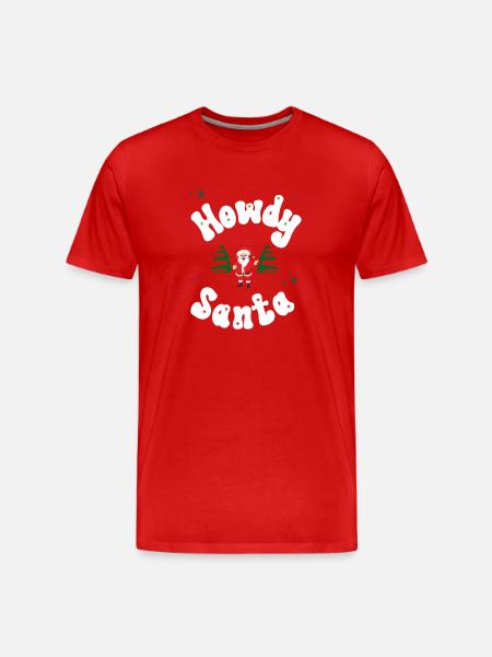 Howdy Santa Weihnachtsoutfit - Männer Premium Bio T-Shirt - Rot