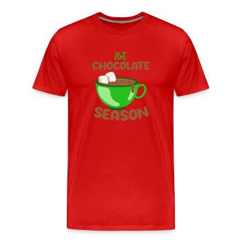 Weihnachts chocolate - Männer Premium Bio T-Shirt - Rot - Vorne - Damien (186cm)
