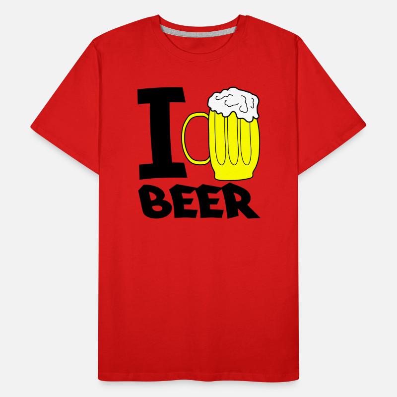i love beer Men's Premium Organic T-Shirt