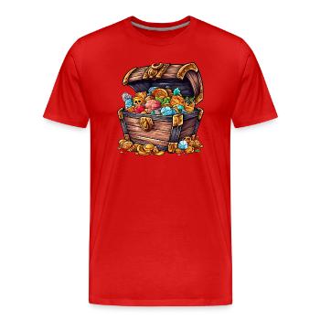 Un coffre au tresor - T-shirt bio Premium Homme - rouge - Devant - Damien (186cm)