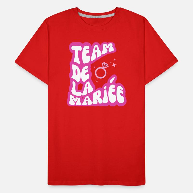 Team Bride pink - Brautgeschenk Männer Premium Bio T-Shirt